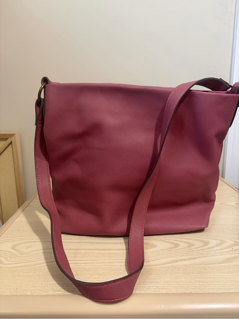 Style & Co. Dusty Rose Leather Shoulder Bag